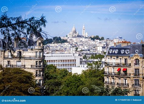 Paris City Aerial View from the Buttes-Chaumont, Paris Stock Photo ...