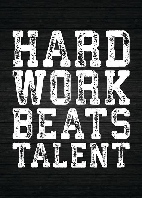 Hard Work Beats Talent Poster chanmatthewchan Tapestry - Textile by Stephen Johnson - Fine Art ...