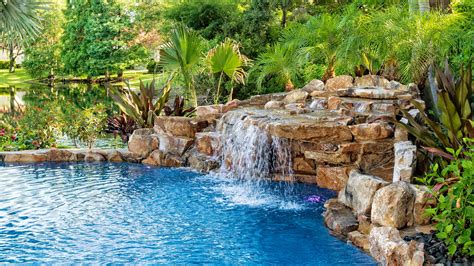 How to build a waterfall for a pool - Builders Villa