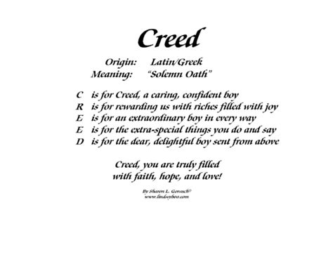 Meaning of Creed - LindseyBoo