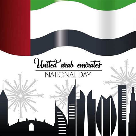 UAE banner with flag to celebrate the national day 1311858 Vector Art ...