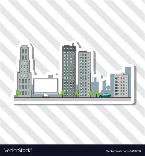 Smart city design editable graphic Royalty Free Vector Image