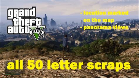 GTA V 5 All 50 Letter Scraps Location Guide + Map + Ending FULL HD ...