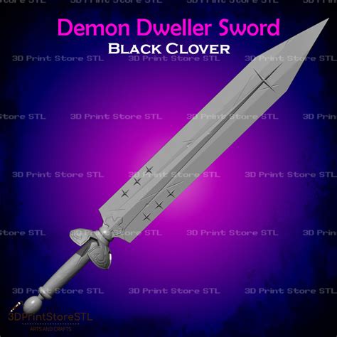 Demon Dweller Sword From Black Clover - 3D Model by 3dprintstorestl