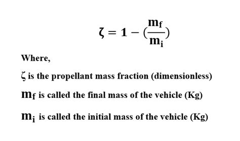 Propellant Mass Fraction Calculator