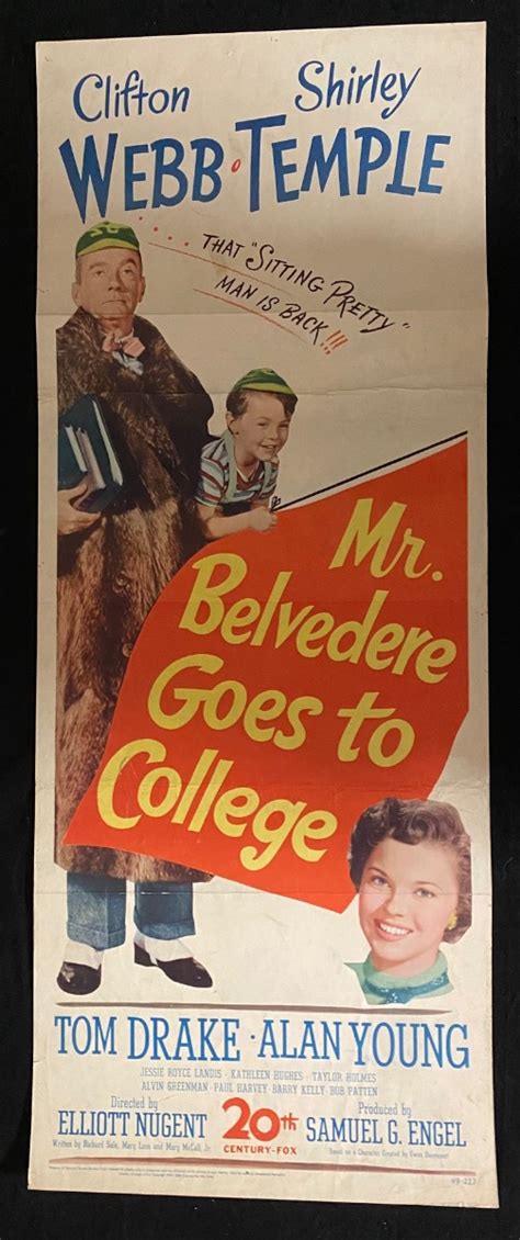 Mr. Belvedere Goes To College Original Insert Movie Poster Shirley ...