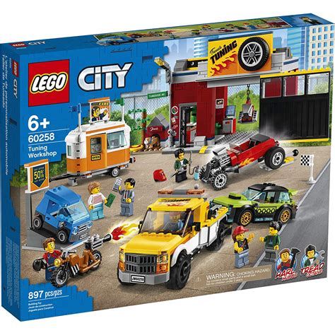 LEGO City 60258 Tuning Workshop Car Garage Block Building Set with 7 Minifigures 673419319263 | eBay
