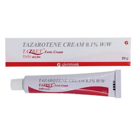 20 Gm Tazret Forte Cream 0.1 % (Tazarotene Cream), For Clinic,Hospital ...