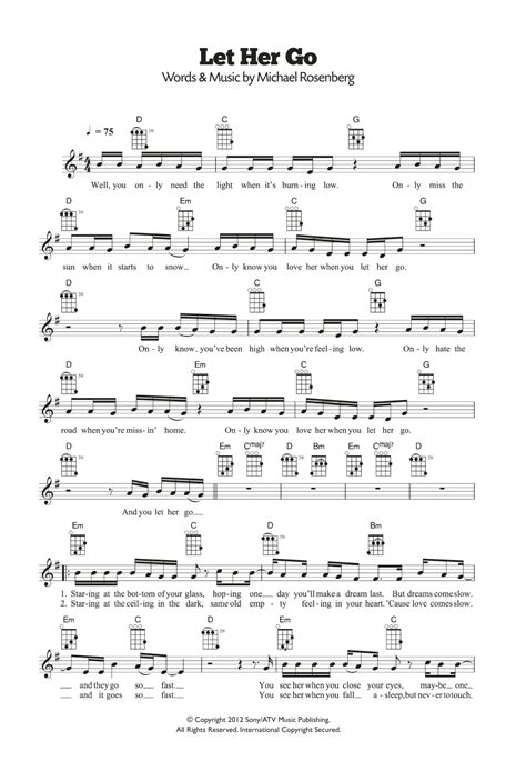 Passenger Let Her Go Guitar Chords - Sheet and Chords Collection