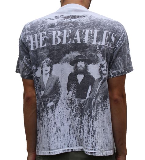 Vintage The Beatles Black And White Graphic T Shirt (Size L) — RootsBK