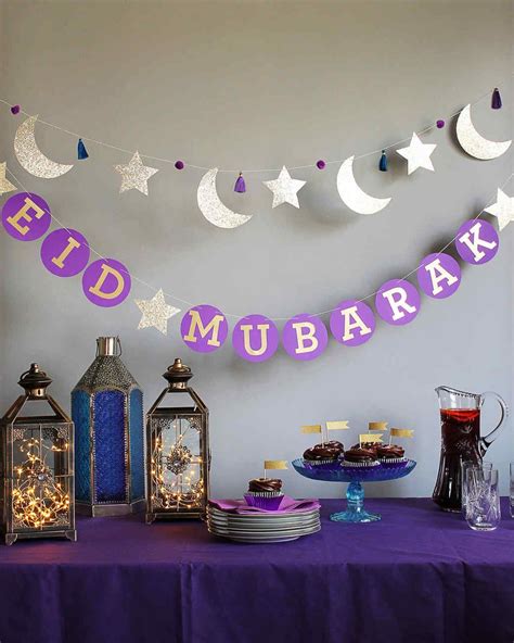 Eid Crescent & Star Garland - Decoration Papier en 2020 | Ramadan ...