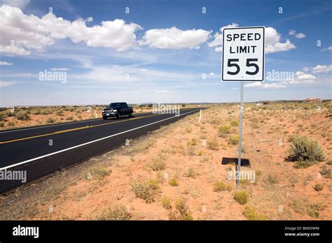 Road sign speed limit 55, USA Stock Photo - Alamy