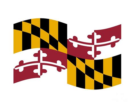 Waving Maryland Flag Digital Art by Frederick Holiday - Pixels