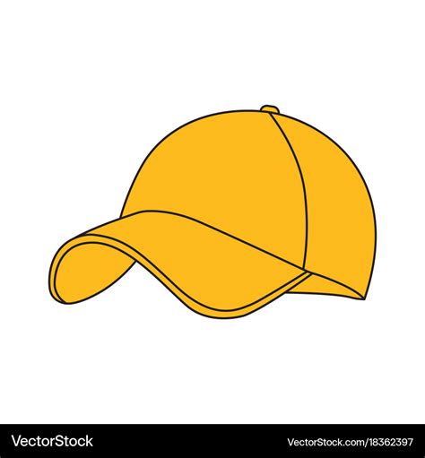 Yellow baseball cap icon Royalty Free Vector Image