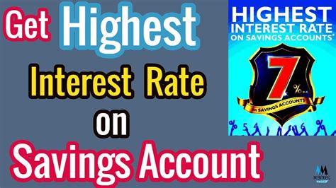 Highest Interest Rate on Savings Account - YouTube