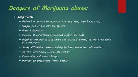 Marijuana Abuse - Information