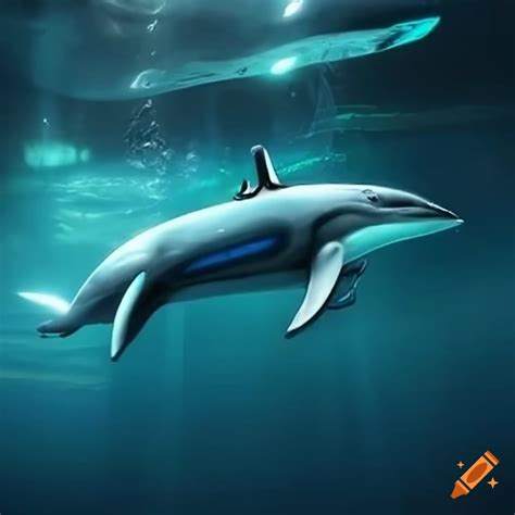 Futuristic dolphin-inspired submarine on Craiyon