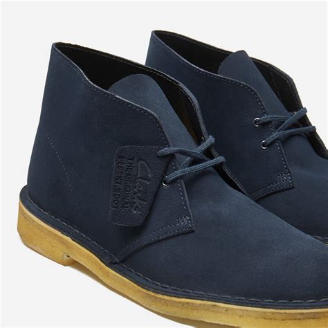 Clarks Suede Desert Boot in Navy (Blue) for Men - Lyst