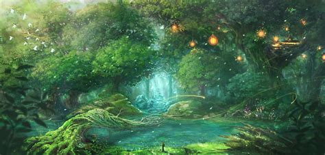 🔥 [130+] Anime Forest Backgrounds | WallpaperSafari