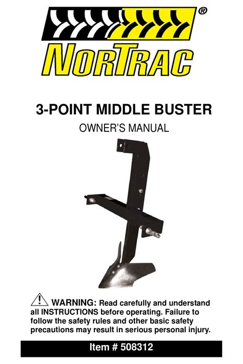 NORTRAC 508312 OWNER'S MANUAL Pdf Download | ManualsLib