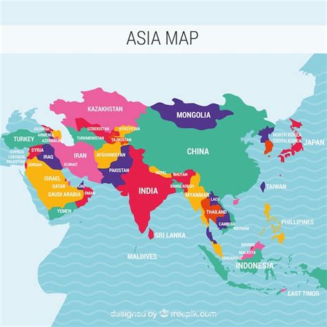 Asia Continent Map Hd - Trudy Ingaberg