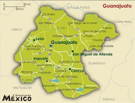 Pin by RICHARD B FRANCO on Por hacer...pronto (: | Mexico map, Guanajuato mexico, Guanajuato