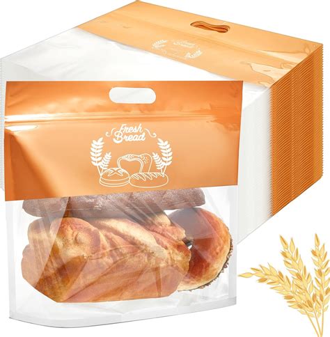 Amazon.com: Kosiz 200 Pcs Bread Bags to Keep Bread Fresh Translucent Bread Bags Zippered ...