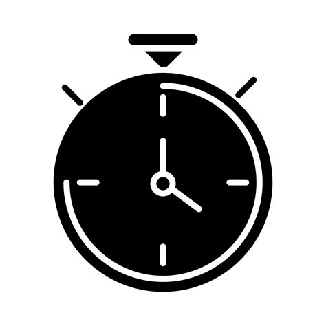 stopwatch clock time silhouette style icon design 2609098 Vector Art at Vecteezy