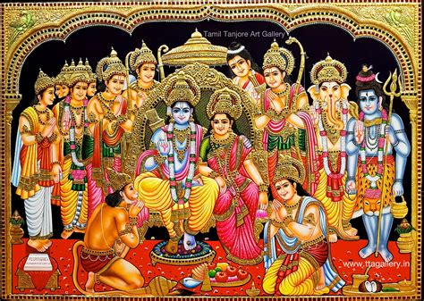 RAMAR PATTABISHEGAM Tanjore Painting | Tanjore painting, Shri ram ...