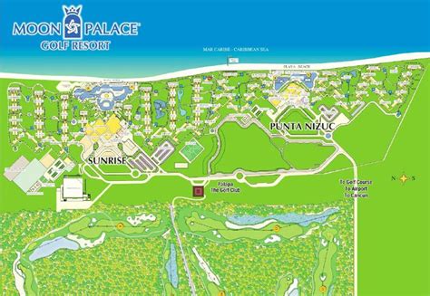 Moon Palace Map | Moon palace, Golf resort, Palace