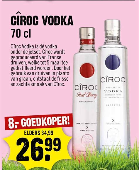 Ciroc vodka 70CL aanbieding bij Dirck 3