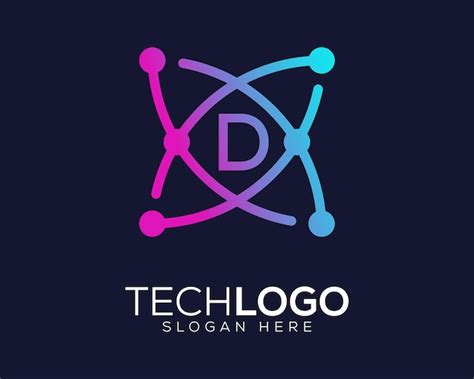 Premium Vector | Technology gradian color letter d logo