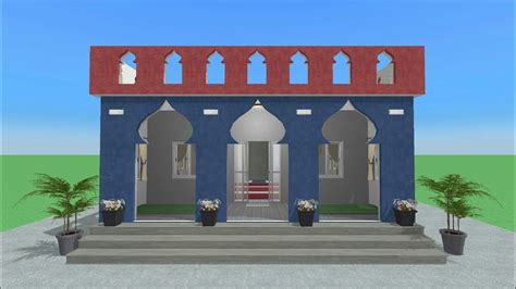 Small Masjid plan and design 3D || Prayer place Mosque || Land size 25 ...