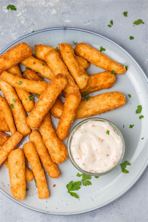 Crispy Halloumi Fries and Dipping Sauce - cravingsmallbites.com