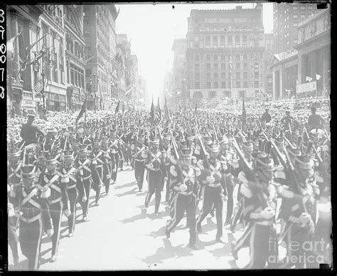 West Point Cadets Marching In The Parade by Bettmann