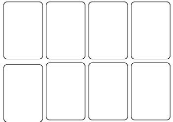 Blank Card game template by Persha Darling | Teachers Pay Teachers