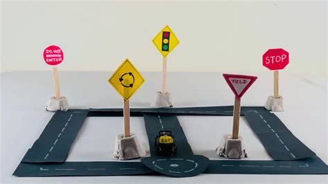 Roadway System and Traffic Signs crafts and activities for Kids | DIY Traffic sign🚦🛑⛔️ - YouTube