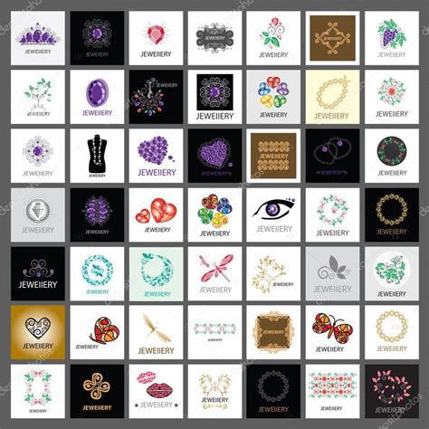 Collection of vector logos jewelry, gold jewelry — Stock Vector ...