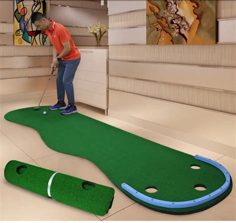 Portable Indoor golf Put trainer Golf practice blanket Artificial grass Mini Golf green ...