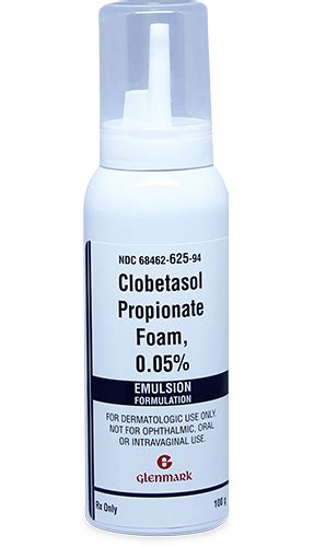 Clobetasol Propionate Foam, 0.05% (Emulsion Formulation) – Glenmark ...