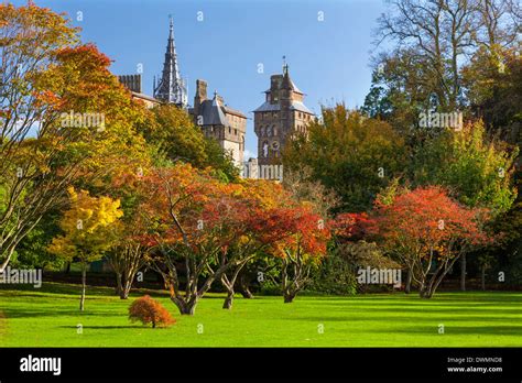 Cardiff Castle, Bute Park, Cardiff, Wales, United Kingdom, Europe Stock Photo - Alamy