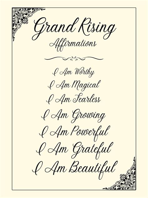 Grand Rising I Am Affirmations Poster Printable Digital - Etsy