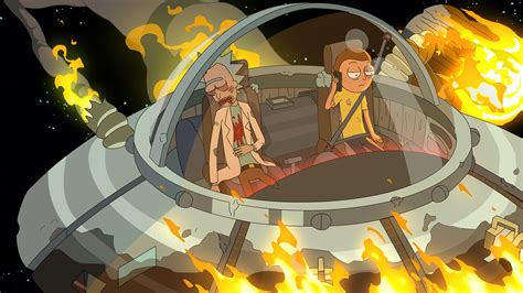 Rick and Morty Space Cruiser 4K #9300e Wallpaper PC Desktop