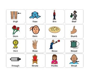 TH (voiceless) Articulation Cards by Word Play Speech Therapy Resources