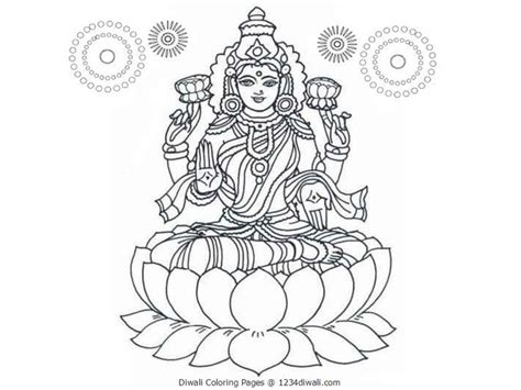 lord lakshmi clipart - Google Search | Diwali drawing, Mandala design ...