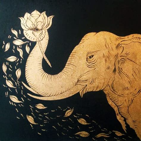 Famous Golden Elephant Painting Artist | Royal Thai Art