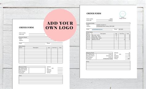 Buy Order Form Template, Order Form Excel, Google Sheets, 41% OFF