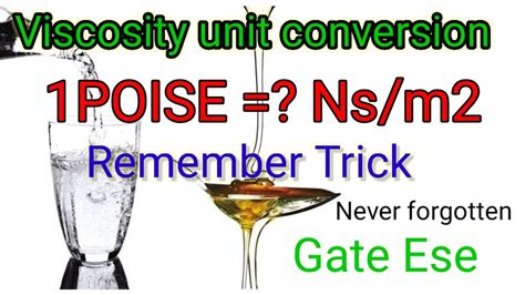 trick to SI to CGS conversion of viscosity unit /gate formula trick /fluid mechanics / poise/ 0 ...