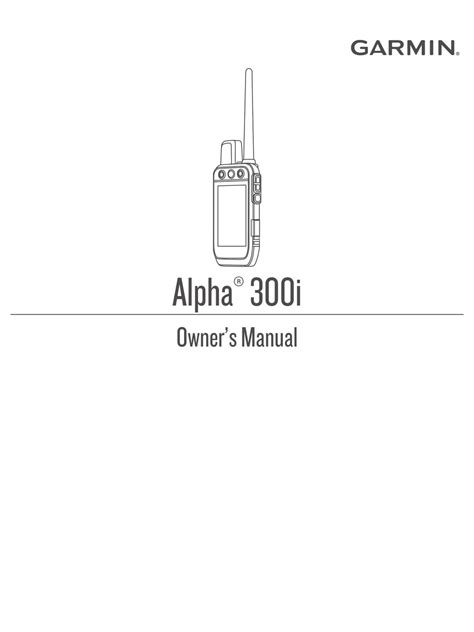 GARMIN ALPHA 300I OWNER'S MANUAL Pdf Download | ManualsLib