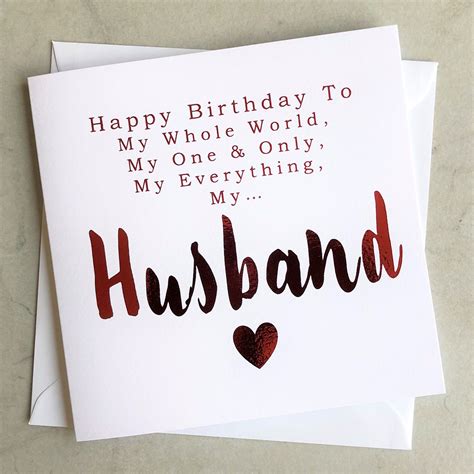 Romantic Husband Birthday Card Meaningful Birthday Card for - Etsy Hong ...